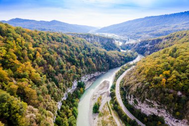 Skypark, Sochi, Rusya Federasyonu - panoramik manzaralarını sunan gorge w ile