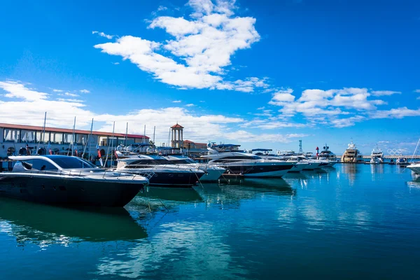 Sochi, Russia - September 29, 2016:  Racing yacht in the port of — Stock Photo, Image