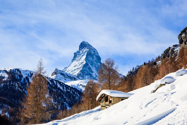 Blick auf das Matterhorn. matterhorn, zermatt, schweiz — Stockfoto