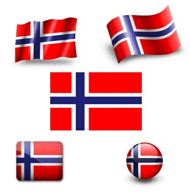 Norveç falg Icon set