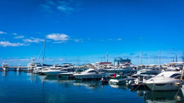 Soçi, Rusya - 29 Eylül 2016: Yarış Yat Limanı