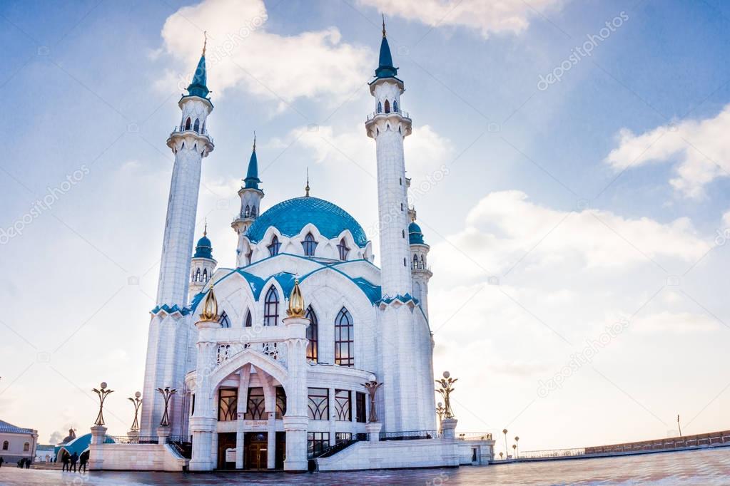 The Qol Sharif Mosque  in Kazan Kremlin. Tatarstan, Russia. Kul 