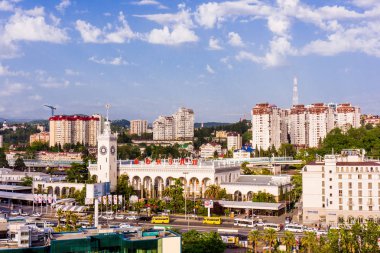 Sochl, Rusya, 13 Mayıs 2016. Sochi tren istasyonu