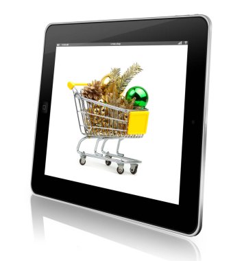 Xmas kavramı. Online alışveriş