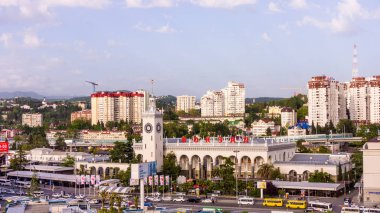 Sochl, Rusya, 13 Mayıs 2016. Sochi tren istasyonu