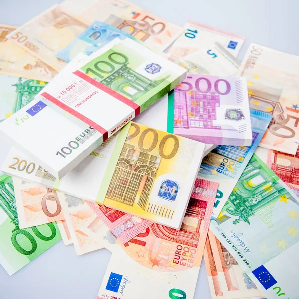 Dinero en efectivo. billetes en euros. Dinero en euros — Foto de Stock