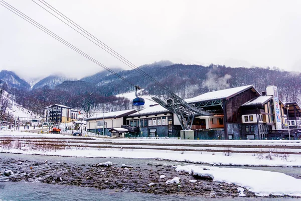 SOCHI, RUSIA - 29 de enero de 2016: Rosa Khutor. Krasnaya Polyana —  Fotos de Stock