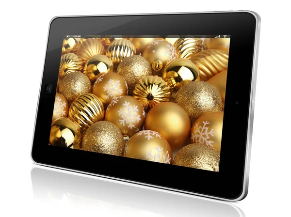 Xmas concept. Online winkelen — Stockfoto