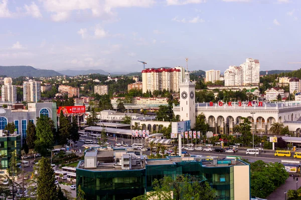 Sochl, Russia, 13 maggio 2016. La stazione ferroviaria di Sochi — Foto Stock