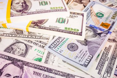 Arka plan ile para Amerikan dolarları. Nakit dolar