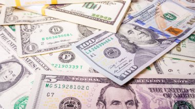 Arka plan ile para Amerikan dolarları. Nakit dolar