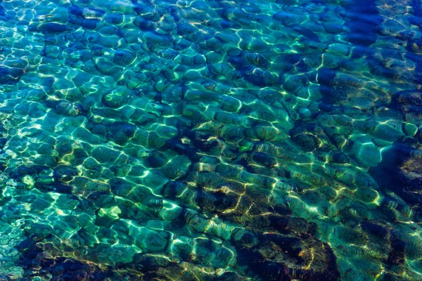 Fundo do oceano de água. Padrão de textura de água azul — Fotografia de Stock