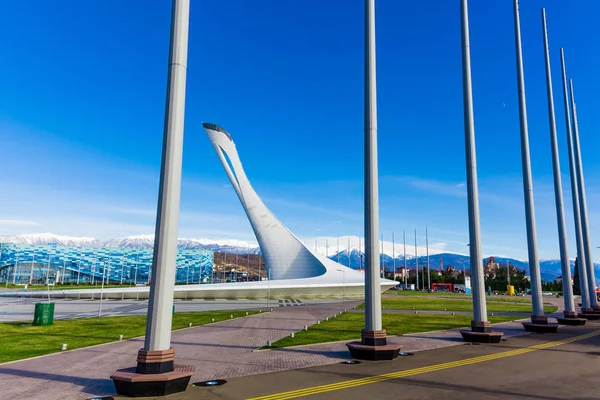 SOCHI, RUSIA - 16 de enero de 2016: Sochi Olympic Fire Bowl in the — Foto de Stock