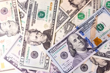 dolar faturaları arka plan. Nakit dolar