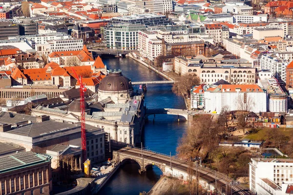 Aerial bird eye view of the city of Berlin Germany. Berlin skyli — Stock Photo, Image