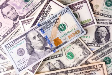 dolar faturaları arka plan. Nakit dolar