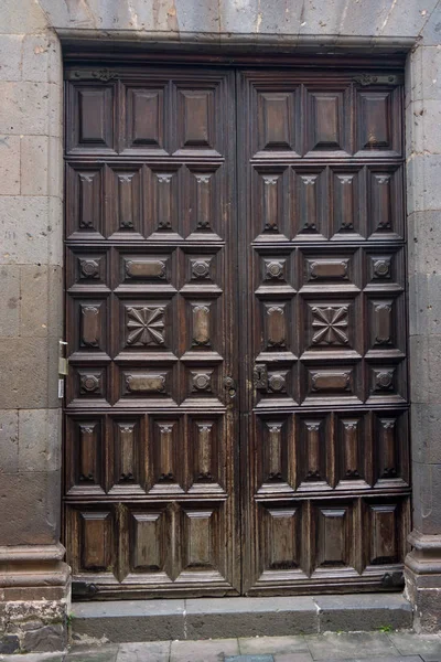 Ancient wooden door. Antique door — Stock Photo, Image