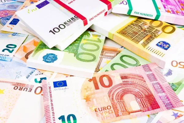 現金お金。ユーロ紙幣。ユーロ通貨 — ストック写真