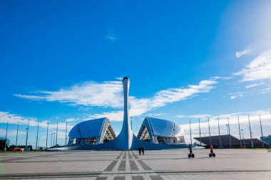 Soçi, Rusya, 15 Ocak 2016: Olimpiyat park peyzaj. Nesneleri
