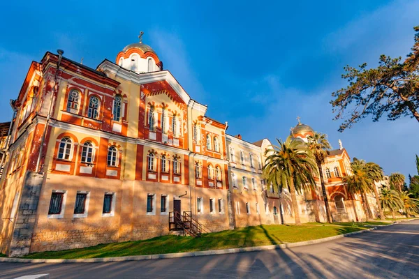 Nuevo monasterio Athos de San Simón el Cananeo en el —  Fotos de Stock