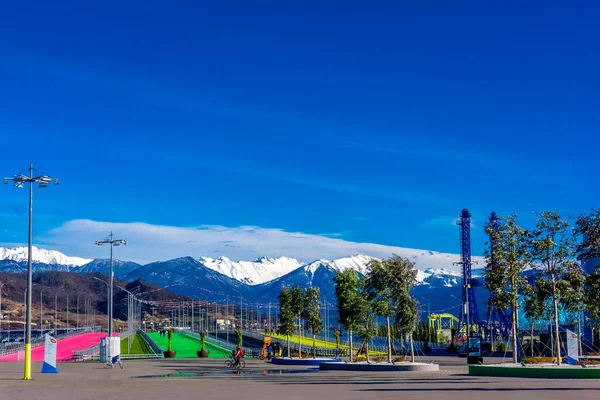 Rússia, Sochi - 16 de janeiro de 2016. Parque Olímpico em Adler — Fotografia de Stock