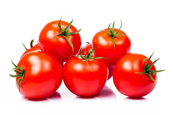 Tomates isolados em branco — Fotografia de Stock