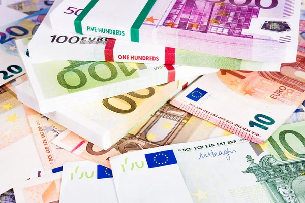 Bares Geld. Euro-Scheine. Euro-Währung — Stockfoto