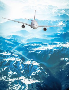 uçak gökyüzünde. yolcu uçağı 