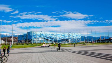Sochi, Rusya, 15 Ocak 2016: Olympic park nesnelerin görünümünü