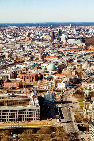 Luchtfoto bird eye view van de stad Berlijn Duitsland. Berlijn skyli — Stockfoto