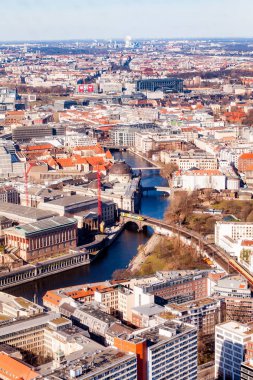 Berlin, Almanya - 22 Mart 2015: Hava kuş bakışı, CI