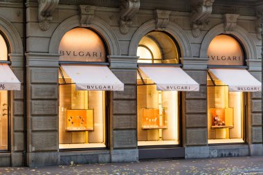 Zürih, İsviçre - 04 Kasım, 2016: Zuric deposunda Bvlgari