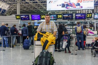 Sochi, Rusya Federasyonu - Februar 02 2017: Yolcu terminali Internatio