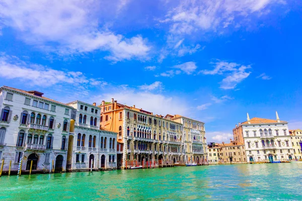 Grande Canal em Veneza, Itália. Marco de Veneza — Fotografia de Stock