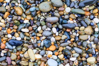 Deniz taşları arka plan. Sahilde taş. taş doku. 