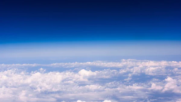 Cloudscape background  view from airplane Windows — Stock Photo, Image