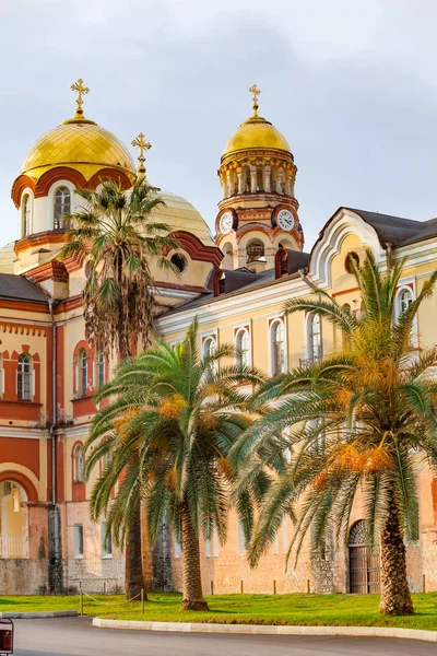 Nuevo monasterio Athos de San Simón el Cananeo en el —  Fotos de Stock