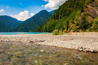 RİTSA Gölü, Abhazya. güzel manzara