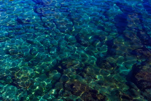 물 바다 배경입니다. 블루 워터 텍스처 패턴 — 스톡 사진