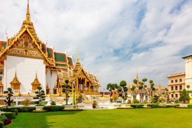 Grand palace ve Wat phra keaw Bangkok, Tayland. Güzel arazi