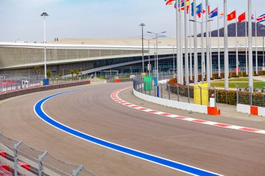 Sochi, Rusya, 11 Mart 2017: Olympic park nesnelerin görünümünü.