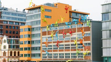 Düsseldorf, Almanya - 14 Nisan 2017: bana, modern mimari