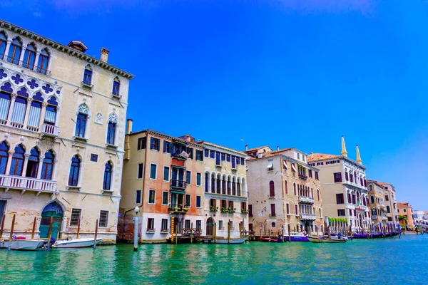 Grande Canal em Veneza, Itália. Marco de Veneza — Fotografia de Stock