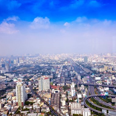 Bangkok Cityscape, iş bölgesinin yüksek bina ile