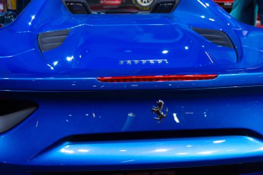 Frankfurt, Almanya - 22 Eylül 2015:2016 Ferrari 488 Gts örümcek d