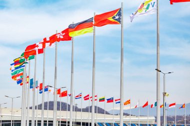 Sochi, Rusya, 11 Mart 2017: Olympic park nesnelerin görünümünü.
