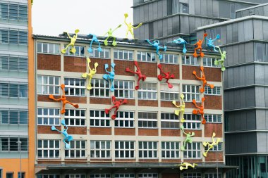 Düsseldorf, Almanya - 14 Nisan 2017: bana, modern mimari