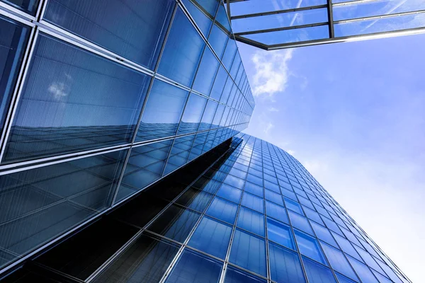 Moderne Architektur. Wolkenkratzer. Bürogebäude. Glassilhou — Stockfoto