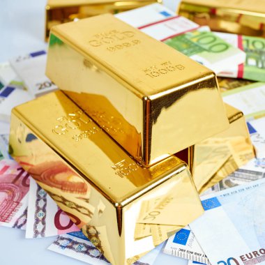 Finance background with money and gold. Finance concept clipart
