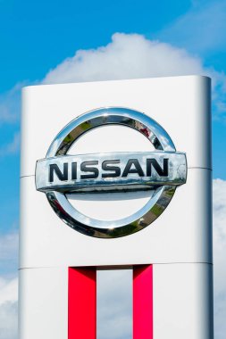Almanya, Mönchengladbach-16 Nisan 2017: logo Nissan co